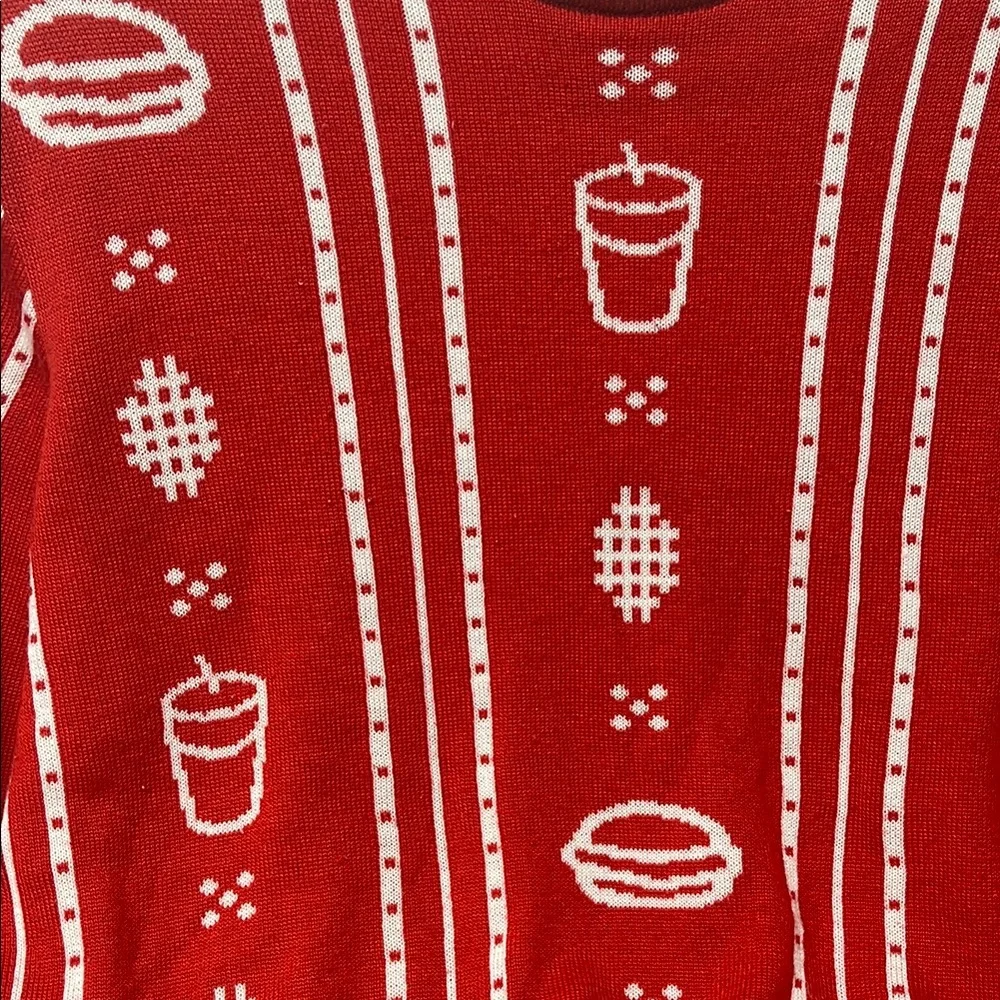 Chick Fil A Red Graphic Men's Crewneck Collector Sweater - Picture 2 of 7